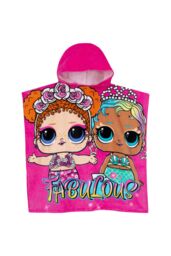 LOL Surprise Women's Towel Poncho in Pink