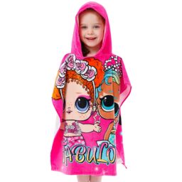 LOL Surprise Women's Towel Poncho in Pink - thumbnail 3