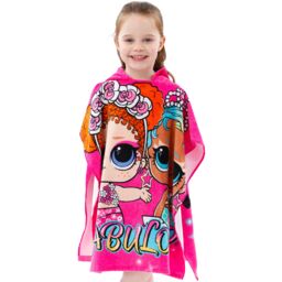 LOL Surprise Women's Towel Poncho in Pink - thumbnail 2