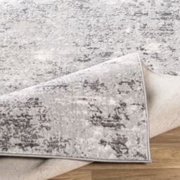 Livabliss Wanderlust-Abstract Grey Ivory Blue Modern Marble Living Dining Bedroom Rug in Silver - Size: 160 cm x 220 cm - thumbnail 4