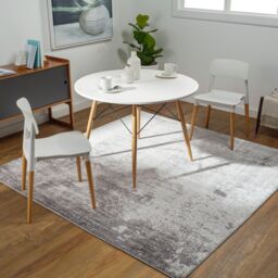 Livabliss Wanderlust-Abstract Grey Ivory Blue Modern Marble Living Dining Bedroom Rug in Silver - Size: 160 cm x 220 cm - thumbnail 8