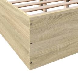 Berkfield Home Bed Frame without Mattress Sonoma Oak 150x200 cm King Size in Light Tan - thumbnail 8