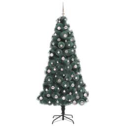Berkfield Home Elegant Artificial Pre-lit Christmas Tree with Ball Set Green 240 cm - thumbnail 4