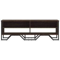 Berkfield Home TV Cabinet Brown Oak 122x34x41 cm Engineered Wood - Size: 122 x 34 x 41 cm - thumbnail 4