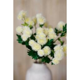 Lemon Pavilion Furniture and Decor Globe Thistle Spray (Single Stem Flower), Plastic, Height 56 cm, Cream - thumbnail 5