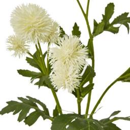Lemon Pavilion Furniture and Decor Globe Thistle Spray (Single Stem Flower), Plastic, Height 56 cm, Cream - thumbnail 2
