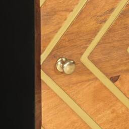 Berkfield Home Coffee Table Brown & Black 100x54x40 cm Solid Wood Mango - Size: 100 x 54 x 40 cm - thumbnail 8