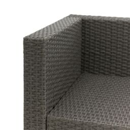 Home Detail Pisa Grey Modular Rattan Garden Sofa Set with Grey Cushions - thumbnail 5