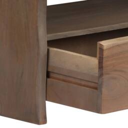 Berkfield Home Coffee Table Solid Acacia Wood Live Edges 90x50x40 cm Grey - Size: 90 x 50 x 40 cm - thumbnail 4