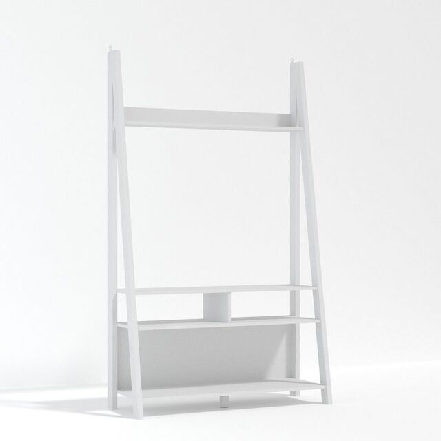 Lemon Pavilion Furniture Tiva Ladder TV Unit - MDF - L38.6 x W105 x H175.4 cm - White - Size: 1 Pack - image 1