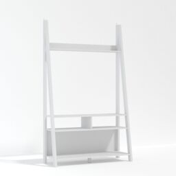 Lemon Pavilion Furniture Tiva Ladder TV Unit - MDF - L38.6 x W105 x H175.4 cm - White - Size: 1 Pack - thumbnail 1