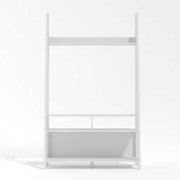 Lemon Pavilion Furniture Tiva Ladder TV Unit - MDF - L38.6 x W105 x H175.4 cm - White - Size: 1 Pack - thumbnail 2