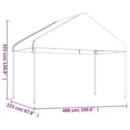 Berkfield Home Gazebo with Roof White 13.38x4.08x3.22 m Polyethylene - thumbnail 6