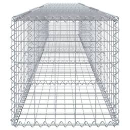 Berkfield Home Gabion Basket with Cover 500x50x50 cm Galvanised Iron in Silver - Size: 500 x 50 x 50 cm - thumbnail 4