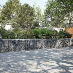 Berkfield Home Gabion Basket with Cover 500x50x50 cm Galvanised Iron in Silver - Size: 500 x 50 x 50 cm - thumbnail 2