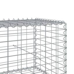 Berkfield Home Gabion Basket with Cover 500x50x50 cm Galvanised Iron in Silver - Size: 500 x 50 x 50 cm - thumbnail 6