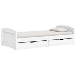 Berkfield Home Day Bed with 2 Drawers IRUN White 90x200 cm Solid Wood Pine - thumbnail 2