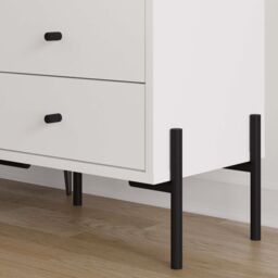 Decortie Malta' Modern Nightstand with 2 Drawers 48.6cm in White - Size: 1 Pack - thumbnail 3
