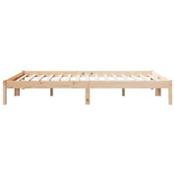 Berkfield Home Extra Long Bed Frame without Mattress 160x210 cm Solid Wood Pine in Brown - thumbnail 5