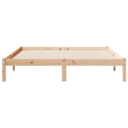 Berkfield Home Extra Long Bed Frame without Mattress 160x210 cm Solid Wood Pine in Brown - thumbnail 4