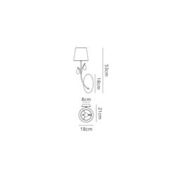 Netlighting Andrea Wall Light Polished Chrome White Shades Black Crystal Droplets in Grey - thumbnail 2