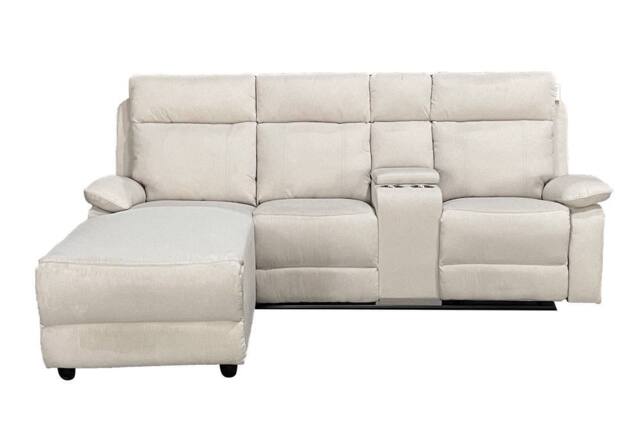 DS Living Sorento Recline Right Hand Corner 3 Seater Fabric Sofa in Cream - image 1
