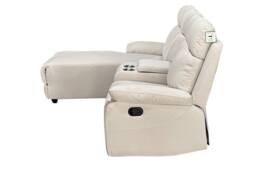 DS Living Sorento Recline Right Hand Corner 3 Seater Fabric Sofa in Cream - thumbnail 3