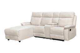 DS Living Sorento Recline Right Hand Corner 3 Seater Fabric Sofa in Cream - thumbnail 2
