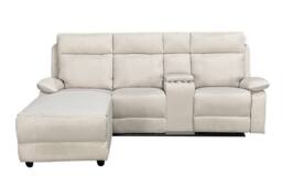 DS Living Sorento Recline Right Hand Corner 3 Seater Fabric Sofa in Cream - thumbnail 1