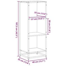 Berkfield Home Modern Book Cabinet Grey Sonoma 40x35x107.5 cm Engineered Wood - thumbnail 9