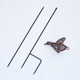 Paper High Wire Duck Garden Stake Decoration in Bronze - thumbnail 4