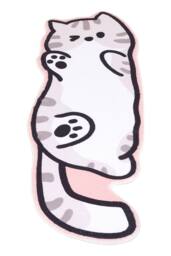 Living and Home Cartoon Cat Shaped Non-Slip Floor Mat Area Rug in White - Size: 40 cm x 120 cm - thumbnail 5