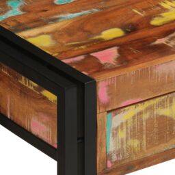 Berkfield Home Console Table Multicolour 120x33x75 cm Solid Wood Reclaimed - Size: 120 x 33 x 75 cm - thumbnail 7
