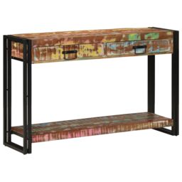 Berkfield Home Console Table Multicolour 120x33x75 cm Solid Wood Reclaimed - Size: 120 x 33 x 75 cm - thumbnail 2