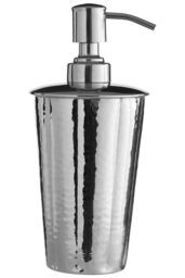 Orsina Hammered Nickel Finish Lotion Dispenser in Silver