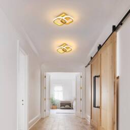 COMELY Modern LED Ceiling Light, 22 W Acrylic Square Glod Ceiling Lights in Gold - thumbnail 2