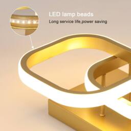 COMELY Modern LED Ceiling Light, 22 W Acrylic Square Glod Ceiling Lights in Gold - thumbnail 5