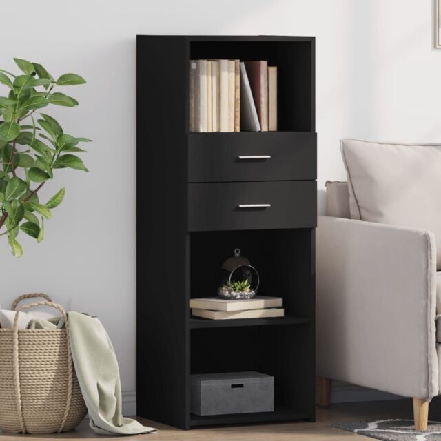 Berkfield Home Highboard Black 45x42.5x124 cm Engineered Wood - image 1