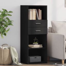 Berkfield Home Highboard Black 45x42.5x124 cm Engineered Wood - thumbnail 1