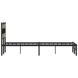 Berkfield Home Bed Frame without Mattress Sonoma Oak 120x190 cm Small Double Engineered Wood in Brown - thumbnail 5