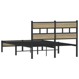 Berkfield Home Bed Frame without Mattress Sonoma Oak 120x190 cm Small Double Engineered Wood in Brown - thumbnail 6