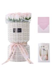 Living and Home Decorative Artificial Soap Flower Bouquet in Pink - thumbnail 4