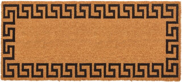 Orsina Filta Greek Key Coir Doormat in Brown - Size: Medium - image 1