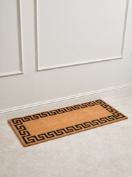 Orsina Filta Greek Key Coir Doormat in Brown - Size: Medium - thumbnail 2