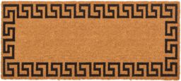 Orsina Filta Greek Key Coir Doormat in Brown - Size: Medium - thumbnail 1