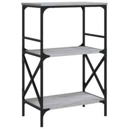 Berkfield Home Decorative Bookcase 3-Tier Grey Sonoma 59x35x90.5 cm Engineered Wood - thumbnail 3