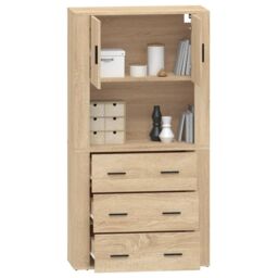 Berkfield Home Highboard Sonoma Oak Engineered Wood in Brown - thumbnail 7