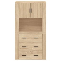 Berkfield Home Highboard Sonoma Oak Engineered Wood in Brown - thumbnail 8