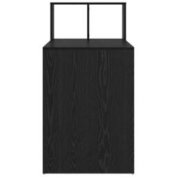 Berkfield Home Modern Writing Desk Black oak Particle board Small Storage - thumbnail 6