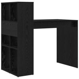 Berkfield Home Modern Writing Desk Black oak Particle board Small Storage - thumbnail 7